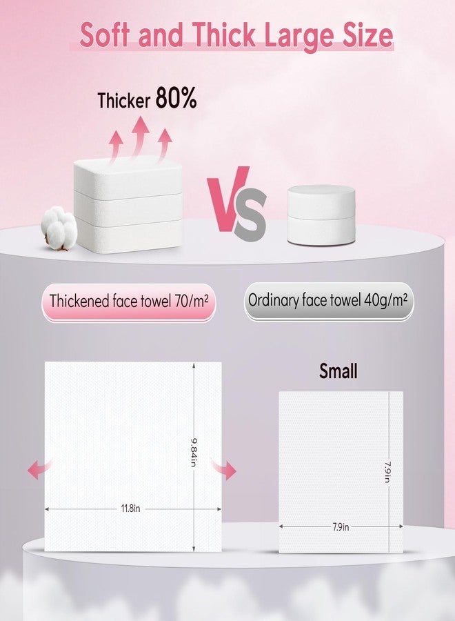 Classycoo XL Ticken Compressed Towel Tablets- 100% Cotton Disposable Face Towel, 30 PCS Individually Wrapped Portable, Travel Mini Soft Washcloth, Camping, Facial Makeup, Gift, Pink 12x10 Inches - Image 5